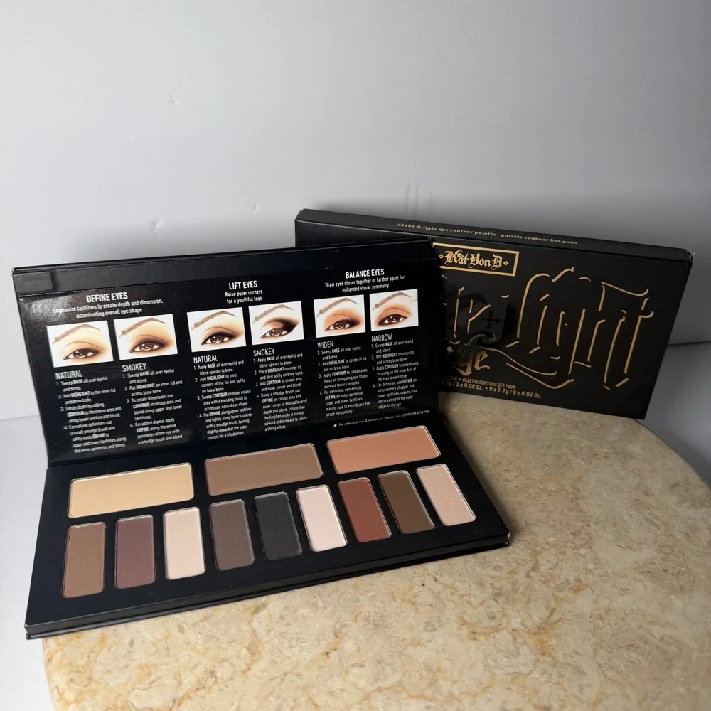 Kat Von D Shade + Light Eye Contour Palette Multi Matte Neutral Eyeshadow NWOB